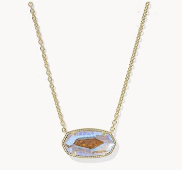 KENDRA SCOTT- Elisa Gold Statement Pendant Necklace in Dichroic Glass